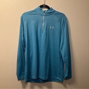Under Armour Men’s Blue Tech Loose Fit Quarter Zip Long Sleeve Pullover Sz M